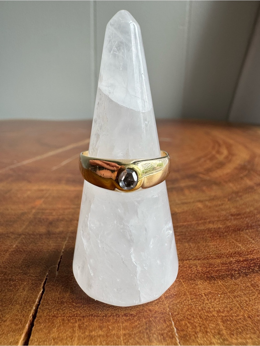 Victorian 14k Gold Rose Cut Diamond Ring